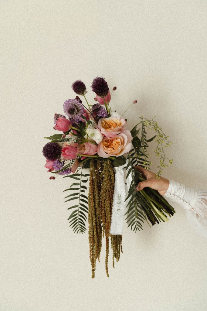 Ramo de novia con rosas